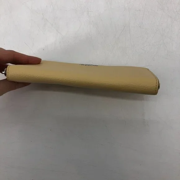 Coach Accordion zip crossgrain leather wallet Vanilla silver - Picture 11 of 16